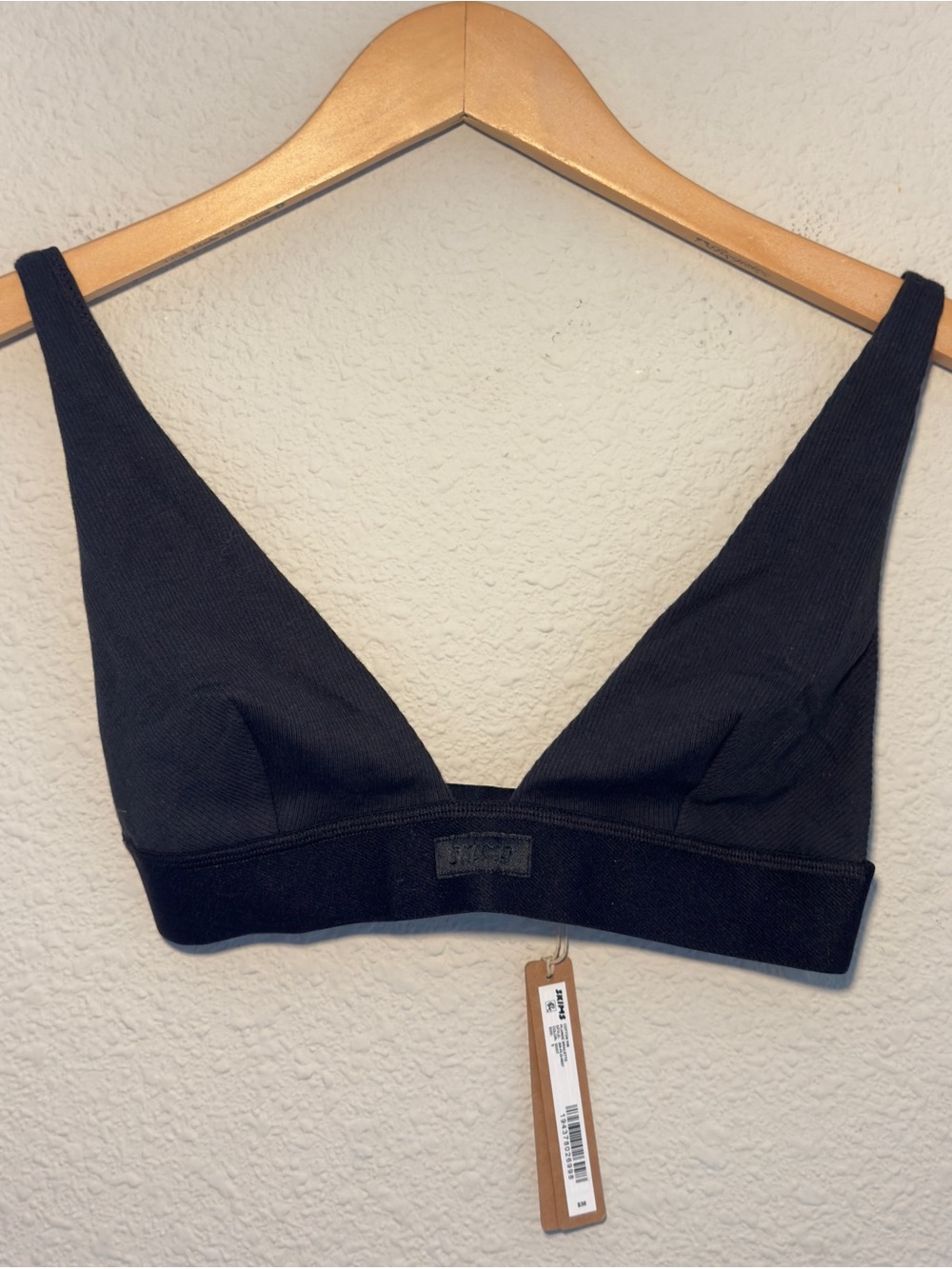NWT Skims Cotton Ribbed Plunge Bralette Size S